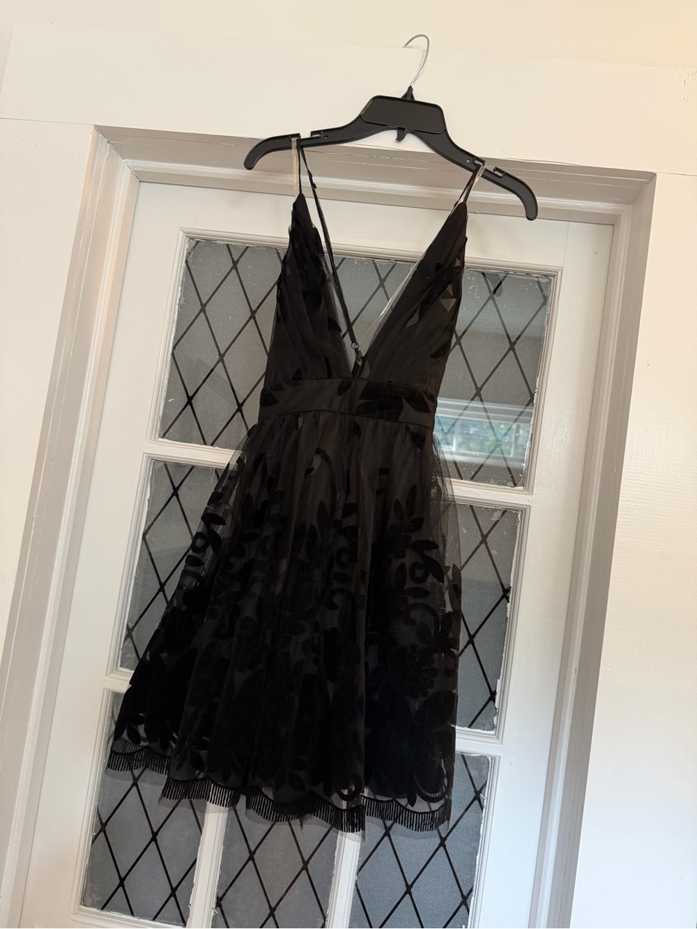 Black tulle mini dress